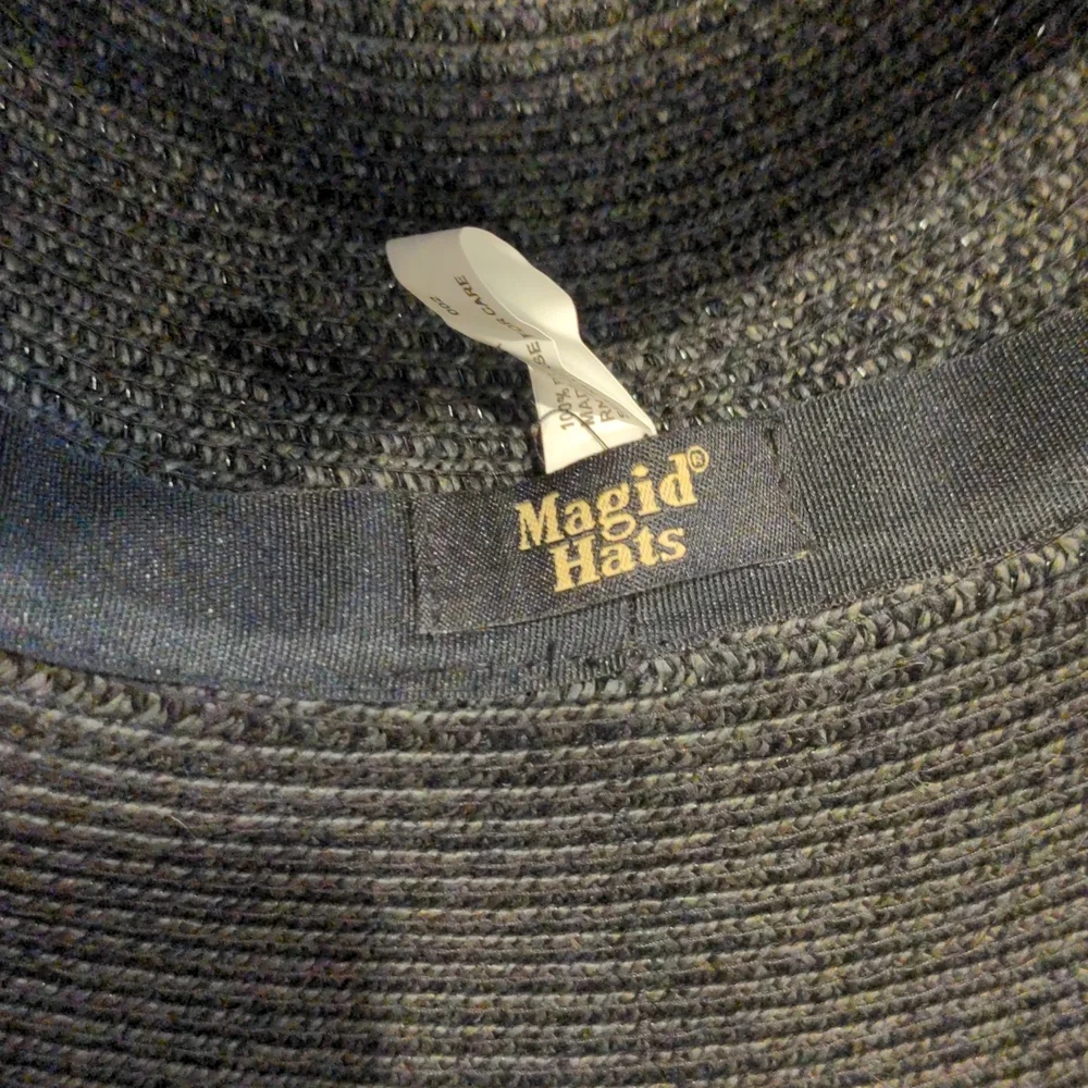Magid Hats, black sunhat with braided belt - Picture 4 of 12